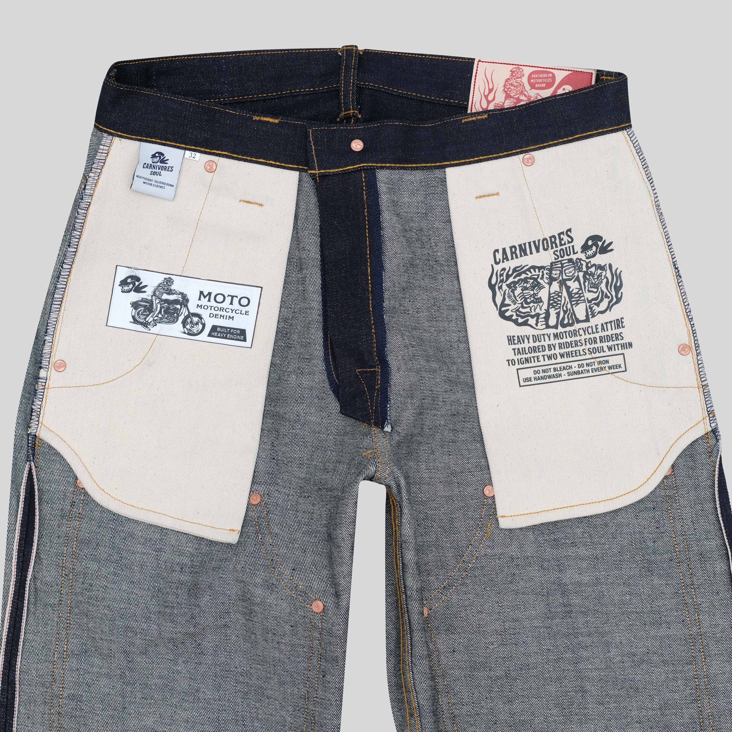 Carnivores Soul - MOTO 14,5 Oz Motorcycle Selvedge Denim - Image 3