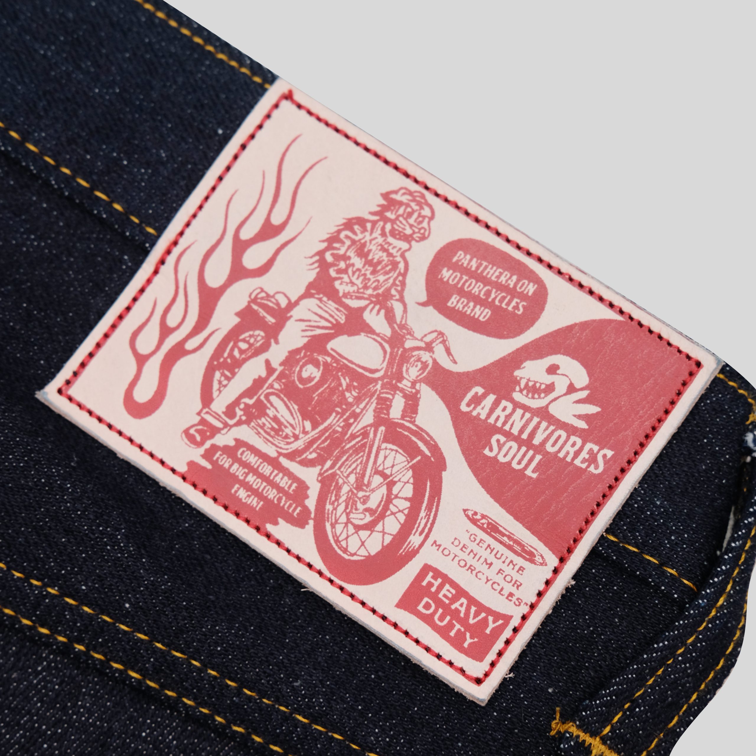 Carnivores Soul - MOTO 14,5 Oz Motorcycle Selvedge Denim - Image 8