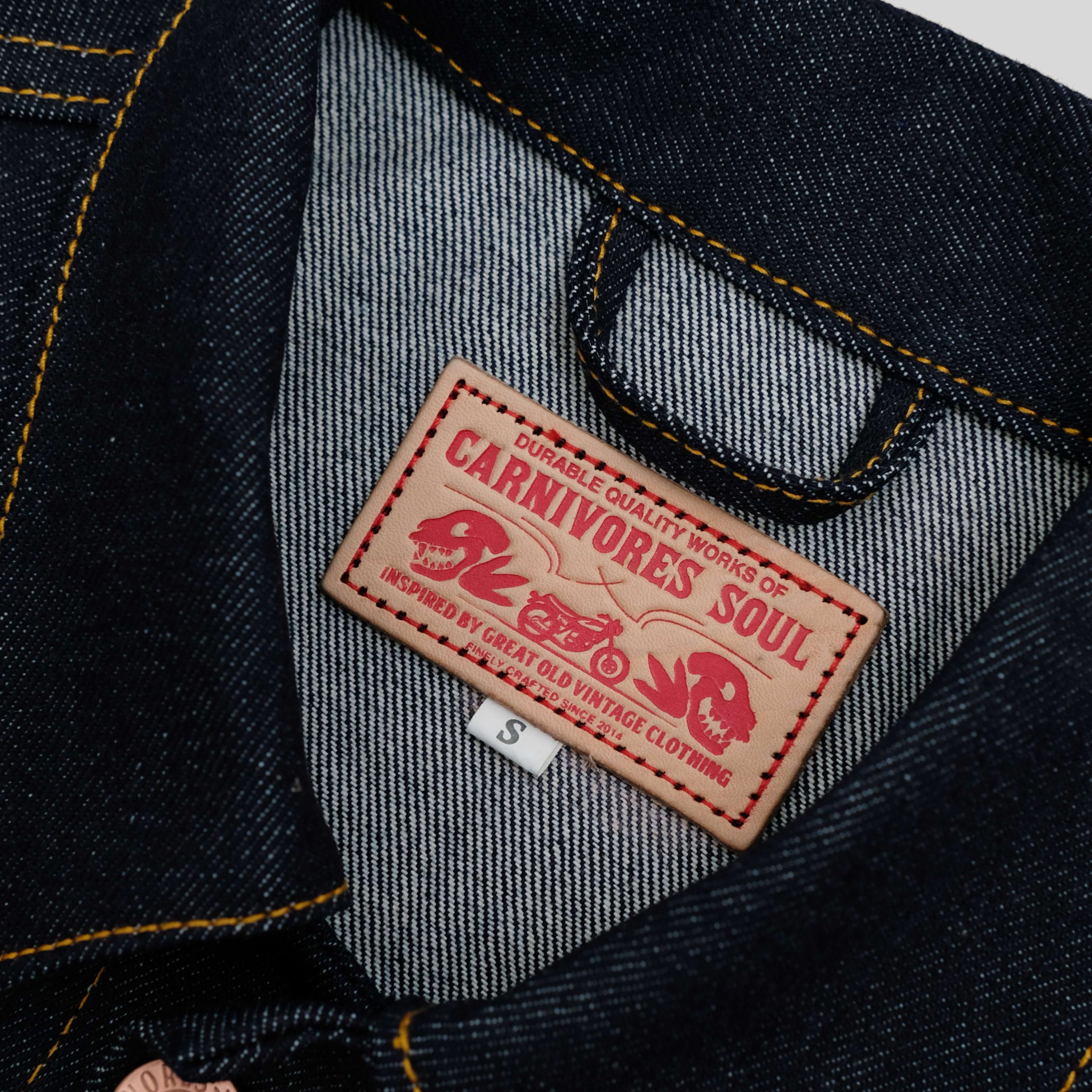Carnivores Soul - VICTORY Double Elbow Denim jacket - 13,75 Oz Selvedge Denim - Image 5