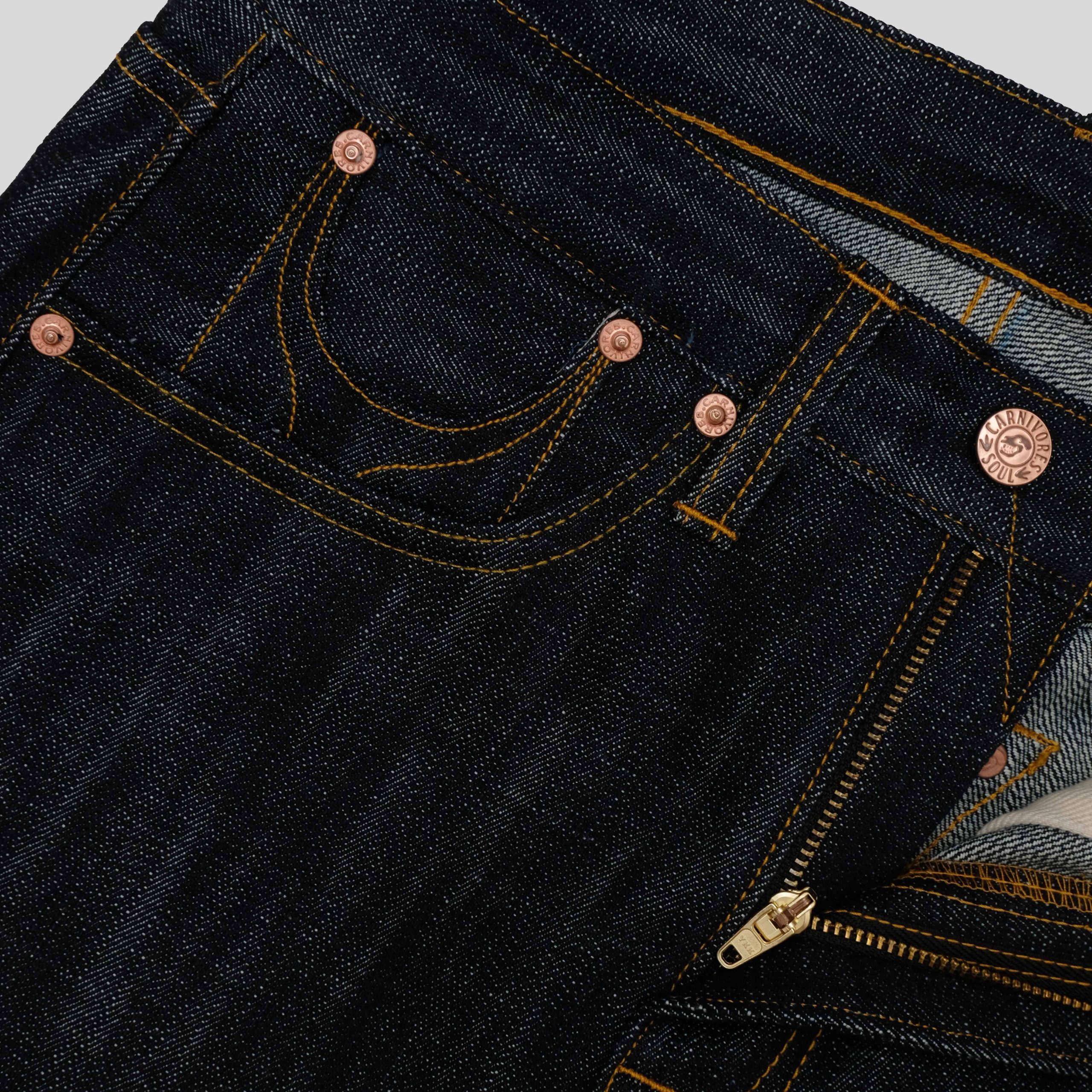 Carnivores Soul - RIDERS 15.5 Oz Indigo Slub Selvedge Denim - Image 6